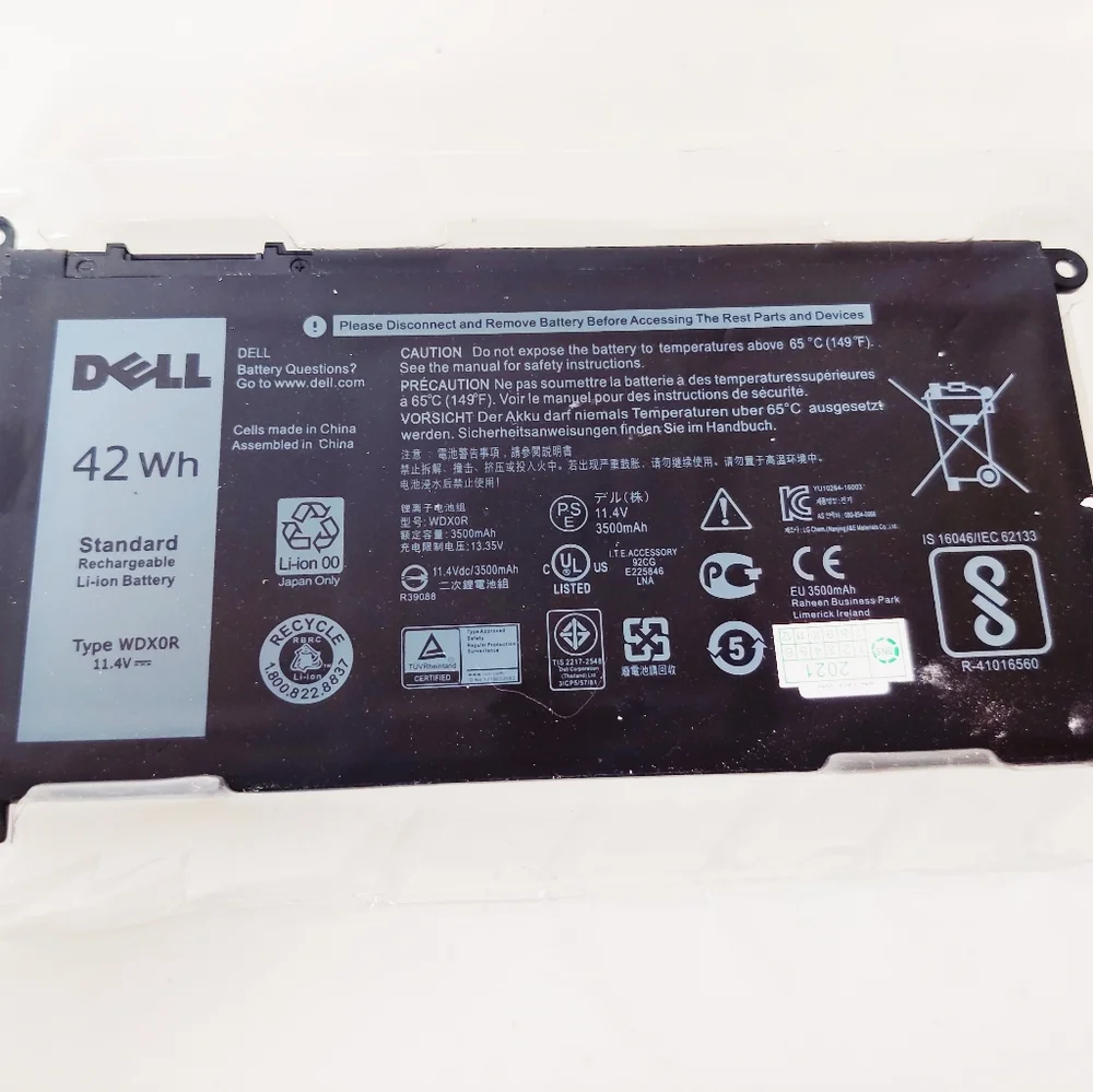 Genuine OEM 42Wh,11.4V WDXOR Dell Battery for Dell Inspiron